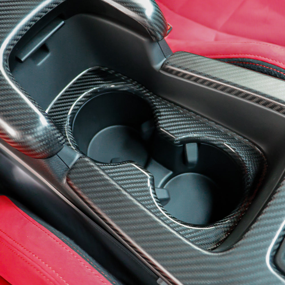 Create Carbon – Real Carbon Fiber Front Cup Holder Panel Trim for Honda Civic Type R FL5 (2023+)