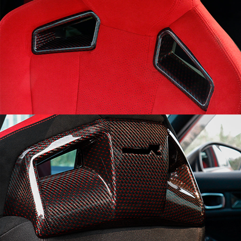 CREATE CARBON Dry Carbon Fiber Front Seat Garnish for Civic Type R FL5 2023 - Premium Interior Styling