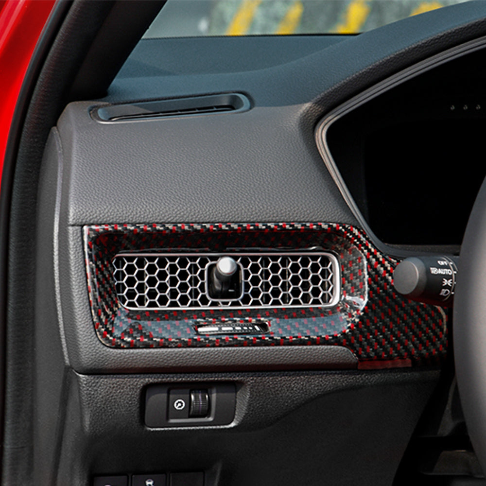 CREATE CARBON Dry Carbon Fiber Main Driver Dashboard Trims for Civic Type R FL5 2023 - Precision Fit & Premium Look