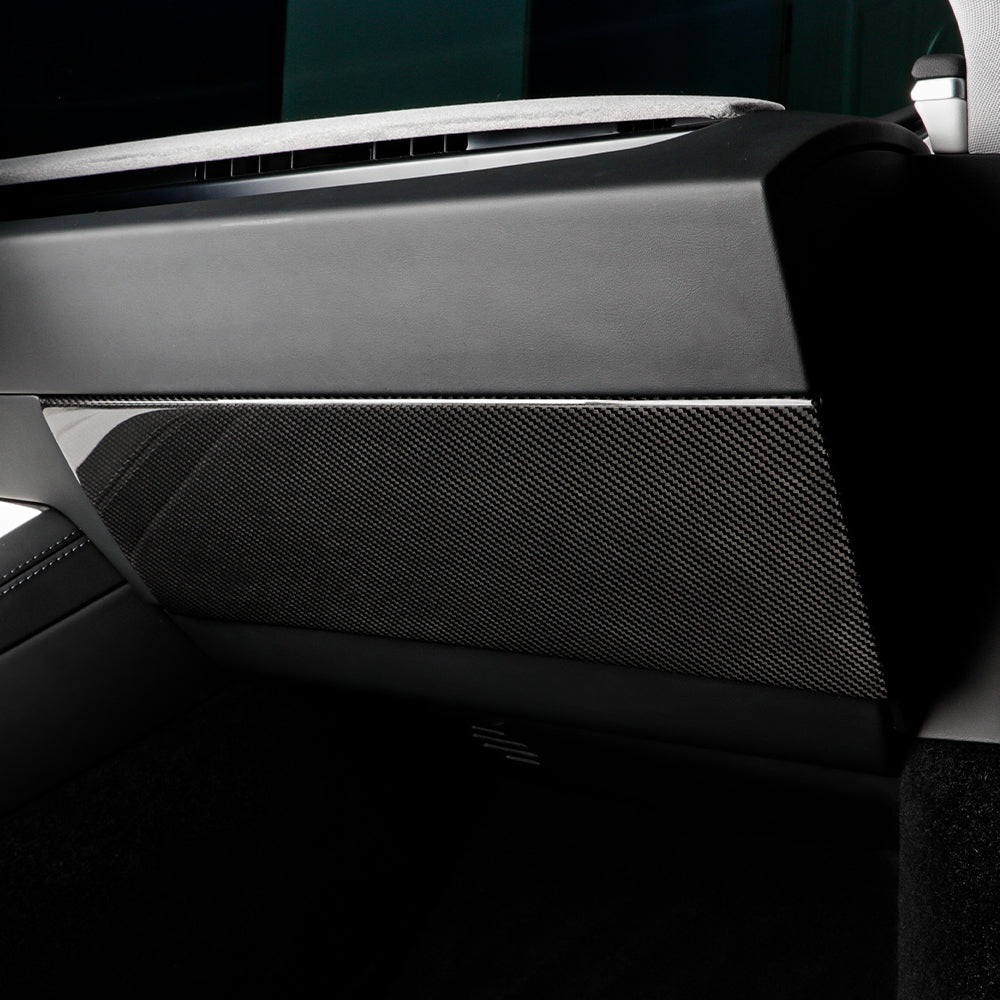 Create Carbon 1pcs Dry Carbon Fiber Glove Box Panel Cover for Tesla Model 3 Highland 2024-