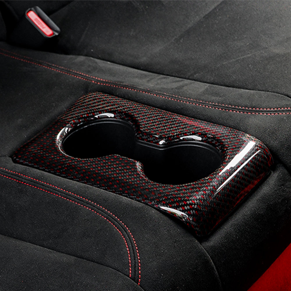 CREATE CARBON Dry Carbon Fiber Rear Cup Holder Cover for Honda Civic Type R FL5 (2023)