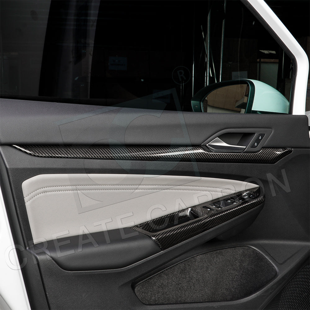 CREATE CARBON 4pcs Dry Carbon Fiber Door Trims for VW Golf 8 - Stylish Interior Upgrade