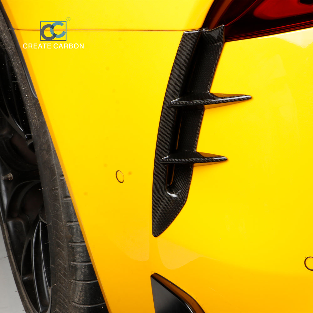 CREATE CARBON Dry Carbon Fiber Rear Bumper Diffuser Spoiler for Toyota Supra A90 MK5 - Gloss Black Finish