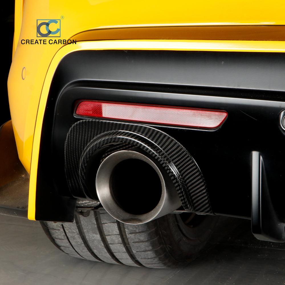 CREATE CARBON Dry Crabon Fiber Rear Exhaust Heat Shields Fit For Supra A90 MK5 2019+