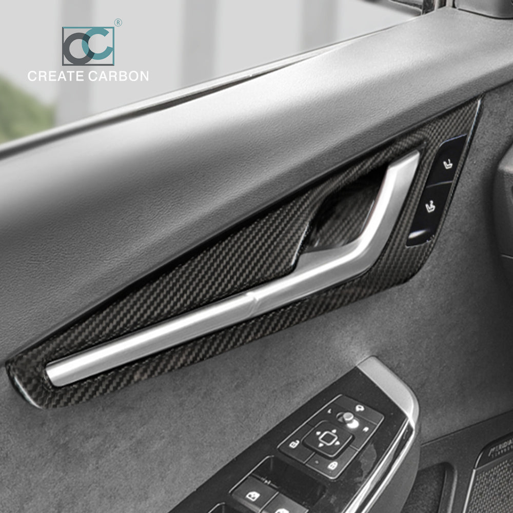CREATE CARBON 4pcs Real Carbon Fiber Inner Door Protective Covers for KIA EV6 (LHD) - Gloss Black Finish
