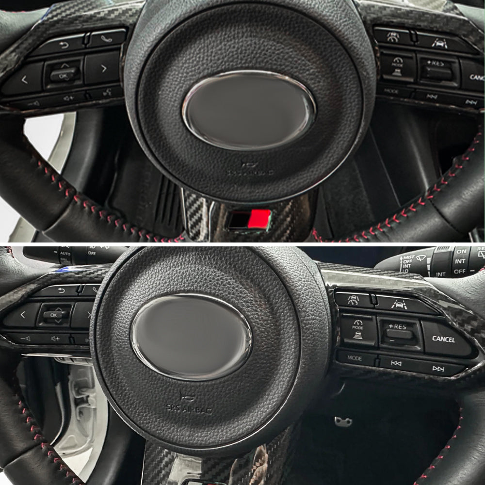 3pcs CREATE CARBON Dry Carbon Fiber Steering Wheel Panel Cover for Toyota GR Corolla 2023+ | Premium Interior Upgrade