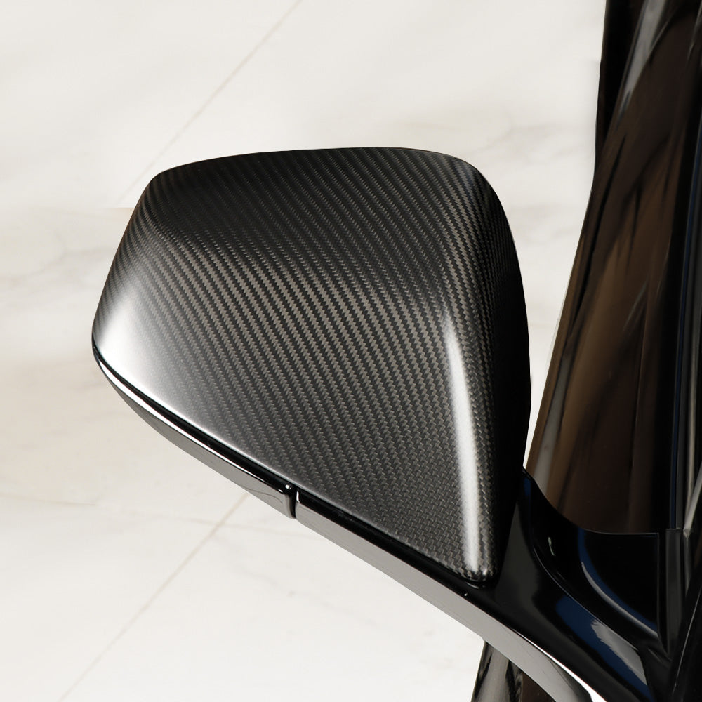 Real Carbon Fiber Rear View Mirror Covers for Tesla Model S (2016-2024) - Sleek Exterior Upgrade
