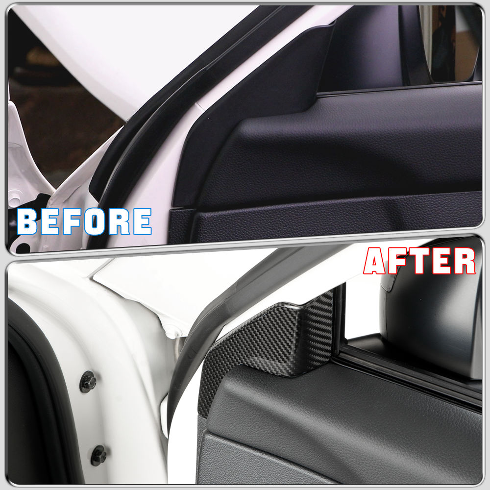 CREATE CARBON Real Carbon Fiber Inner A-Pillar Triangle Cover for Honda Civic Type R FL5 2023+ Interior Trim Panel