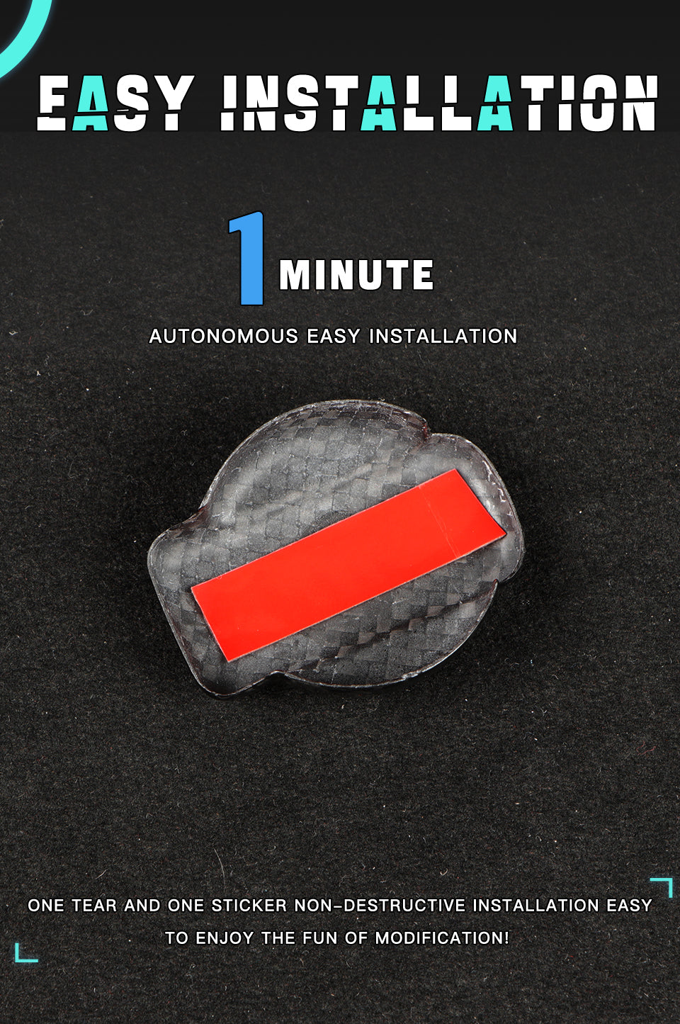 Dry Carbon Fiber Cigarette Lighter Warning Cover Fit for Honda Civic Type R FL5 2023+