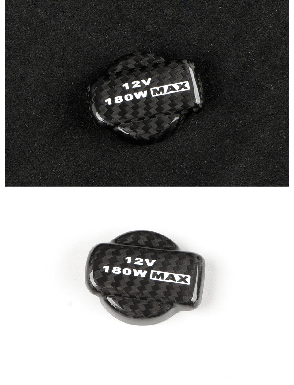 Dry Carbon Fiber Cigarette Lighter Warning Cover Fit for Honda Civic Type R FL5 2023+