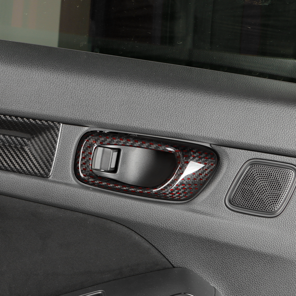 Real Carbon Fiber Inner Door Handle Trim Cover for Honda 11th Gen Civic Type R FL5 | CREATE CARBON