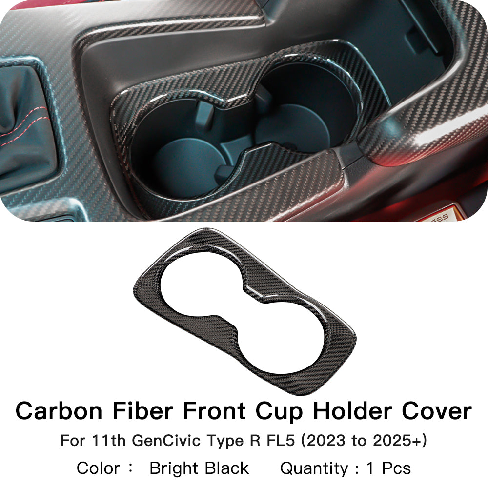 Create Carbon – Real Carbon Fiber Front Cup Holder Panel Trim for Honda Civic Type R FL5 (2023+)