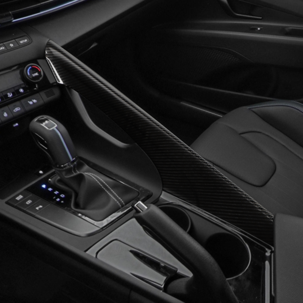 CREATE CARBON Dry Carbon Fiber Center Control Side Trim for Hyundai Elantra N / N Line CN7 (2024–2025+)