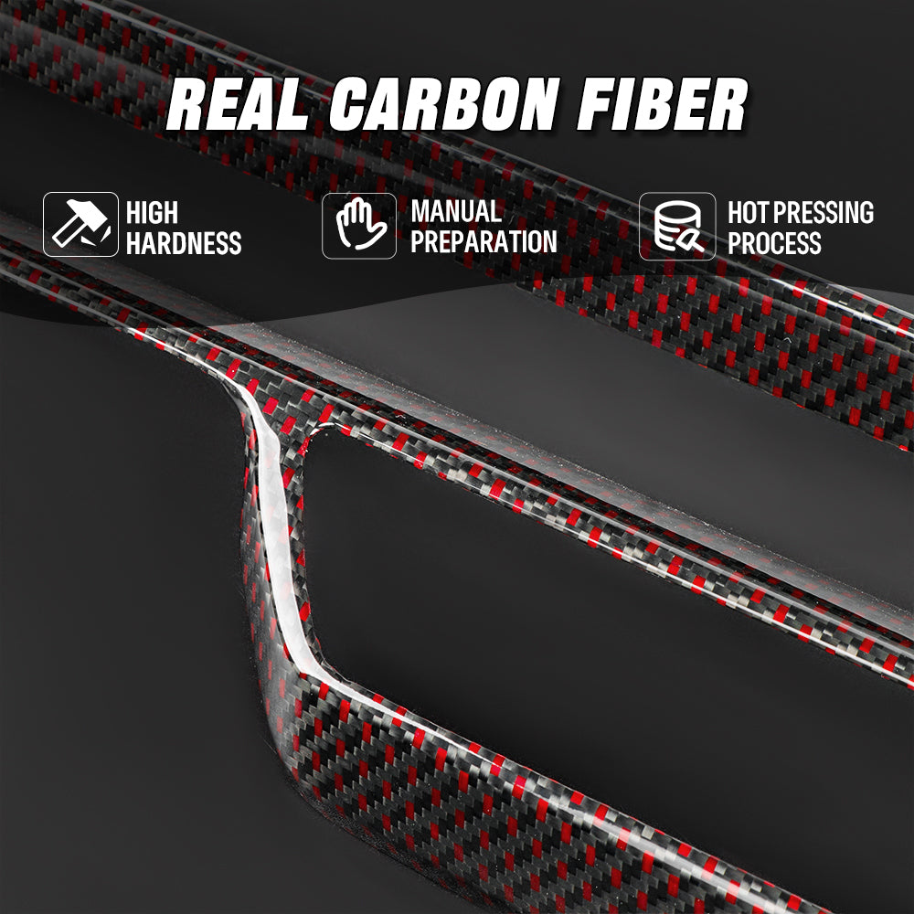 2pcs Dry Carbon Fiber Dashboard Panel Trim Cover For 11th Civic Type R FL5(RHD)