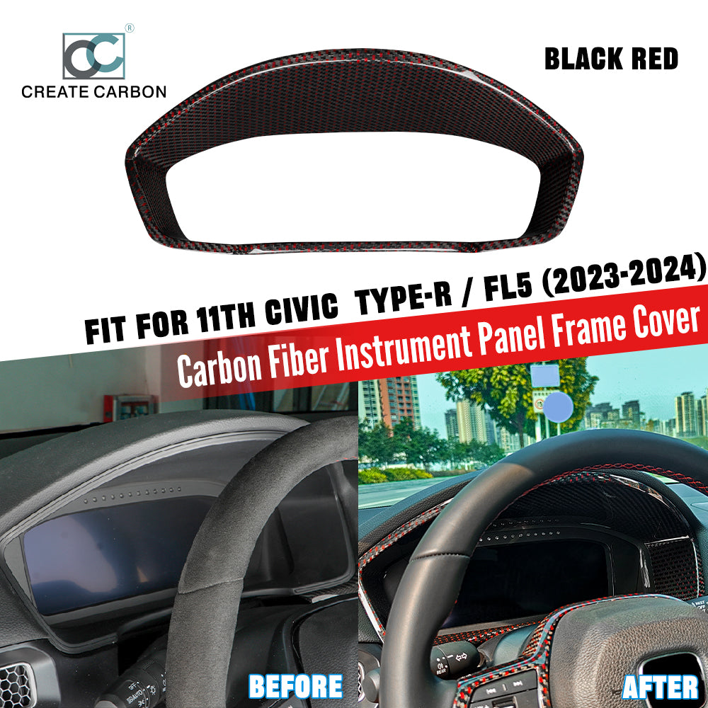 Carbon Fiber Instrument Panel Frame Cover Trim for Honda Civic Type R FL5 (11th Gen)