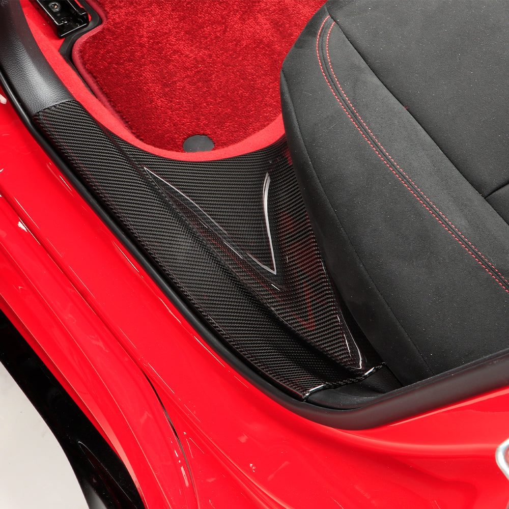 R Rear Rocker Scuff Plate CREATE CARBON Dry Carbon Fiber Rear Scuff Plates for Honda Civic Type
