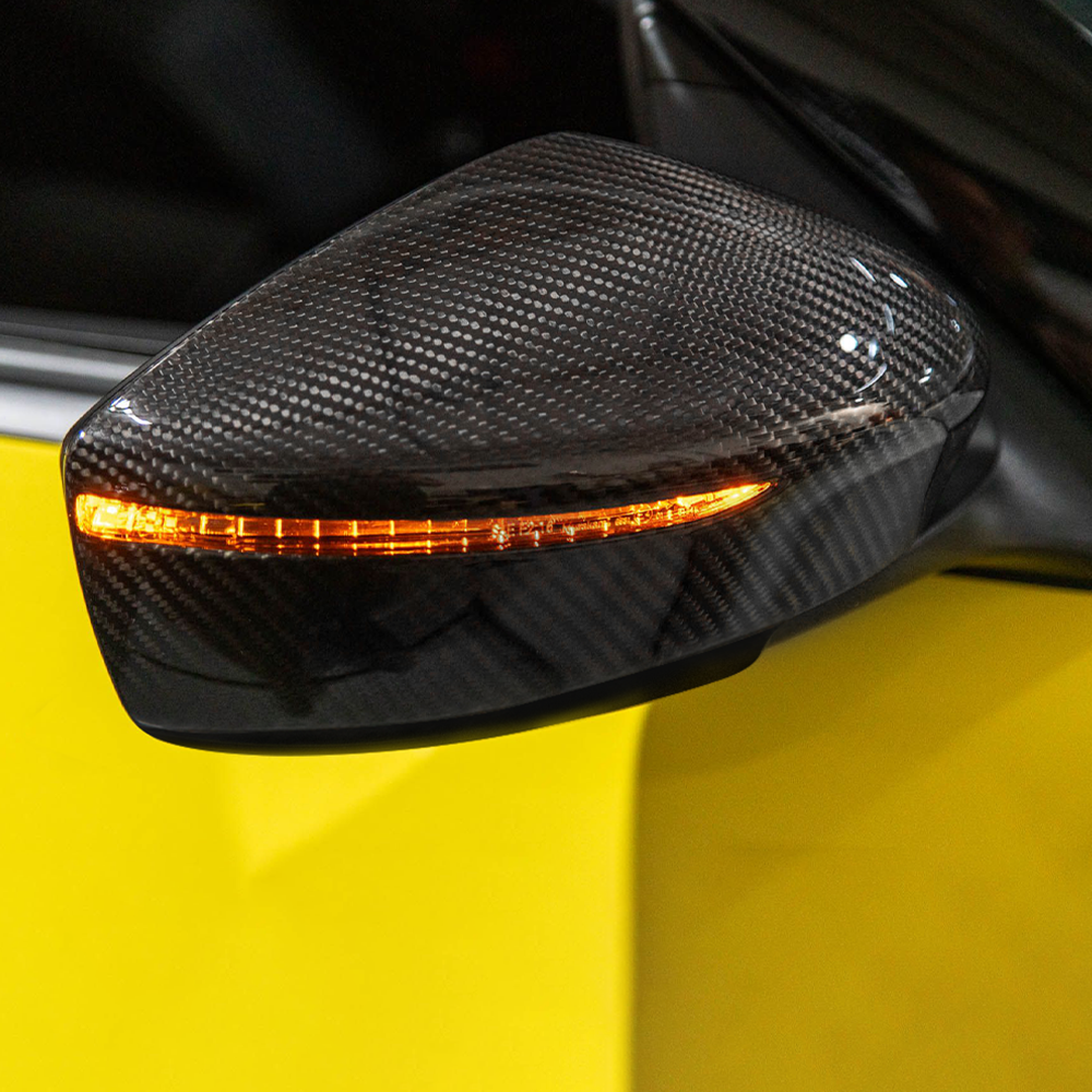 2PCS Dry Carbon Fiber Side Rearview Mirror Cover Caps Fit For Nissan Z RZ34 / 400Z | CREATE CARBON