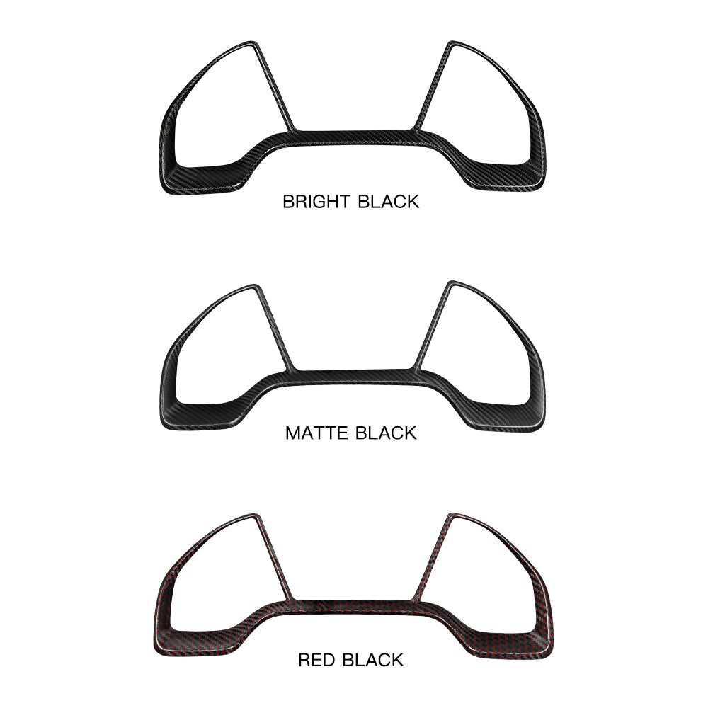 Real Dry Carbon Fiber Gauge Cluster Frame Cover Trim For Honda Civic Type R FK8 2017–2021