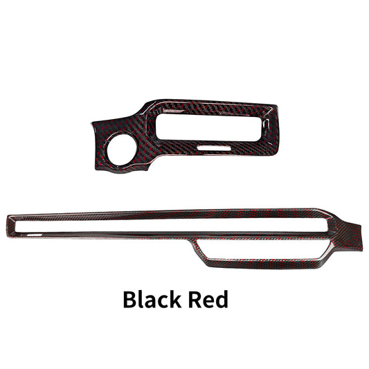 2pcs Dry Carbon Fiber Dashboard Panel Trim Cover For 11th Civic Type R FL5(RHD)