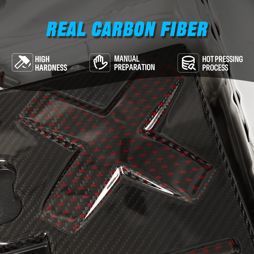 CREATE CARBON Engine Bay Dry Carbon Fiber Fuse Box Cover for Civic Type R FL5 2023+ Under Hood Trim Upgrade