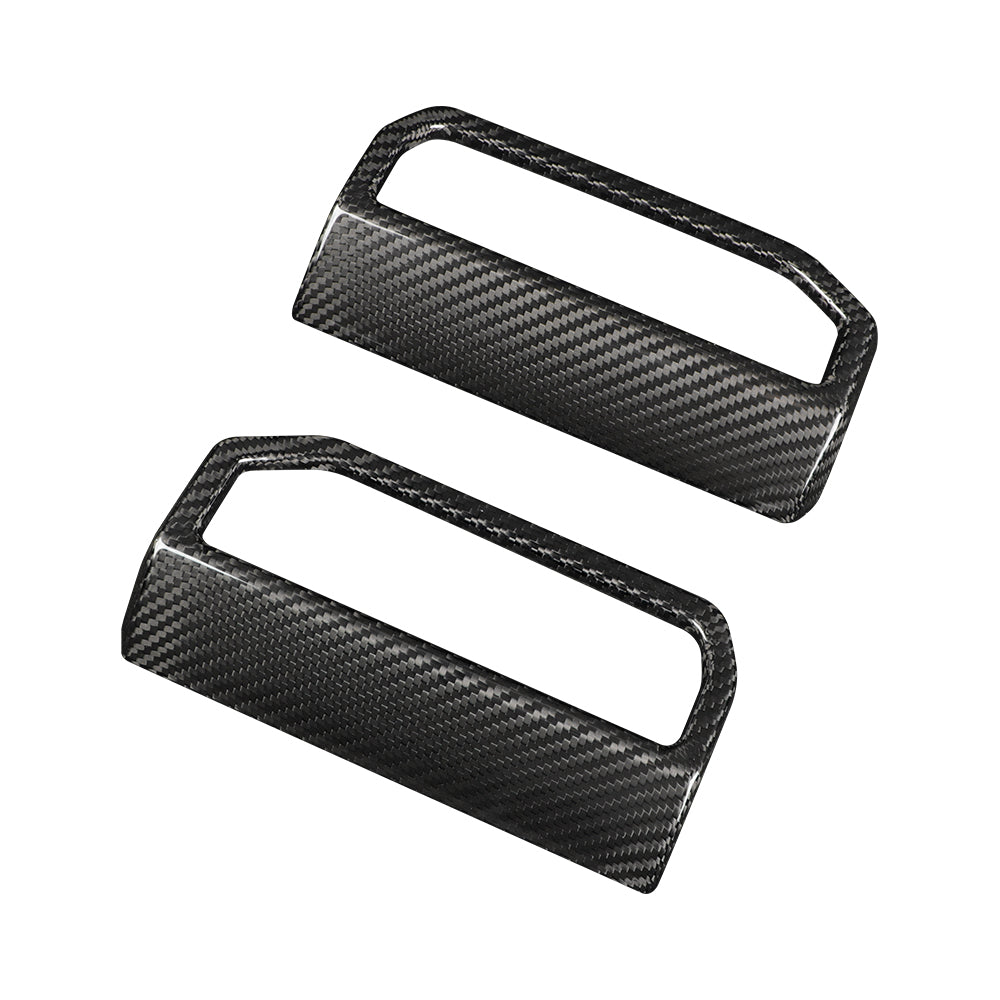 2pcs Dry Carbon Fiber Dash A/C Outlet Panel Cover Trim For Toyota Tacoma 2024+