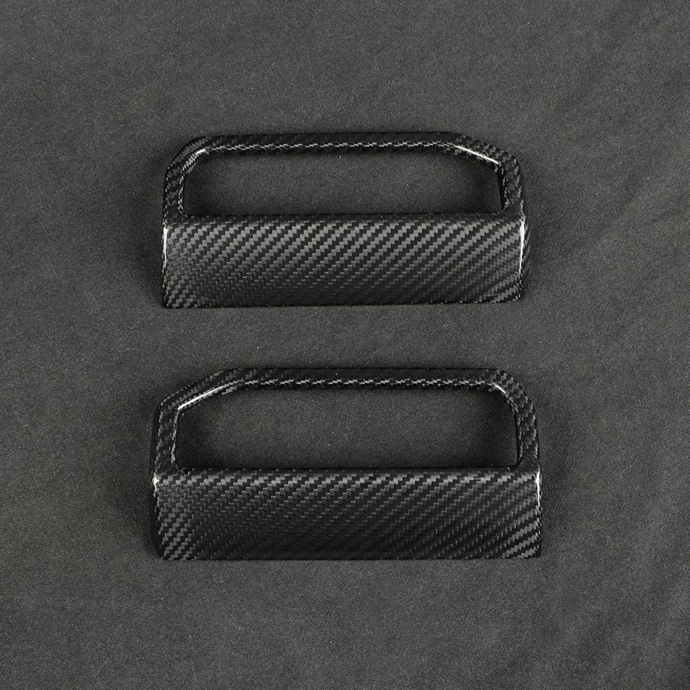 2pcs Dry Carbon Fiber Dash A/C Outlet Panel Cover Trim For Toyota Tacoma 2024+