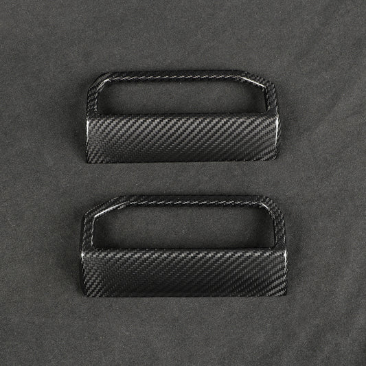 2pcs Dry Carbon Fiber Dash A/C Outlet Panel Cover Trim For Toyota Tacoma 2024+