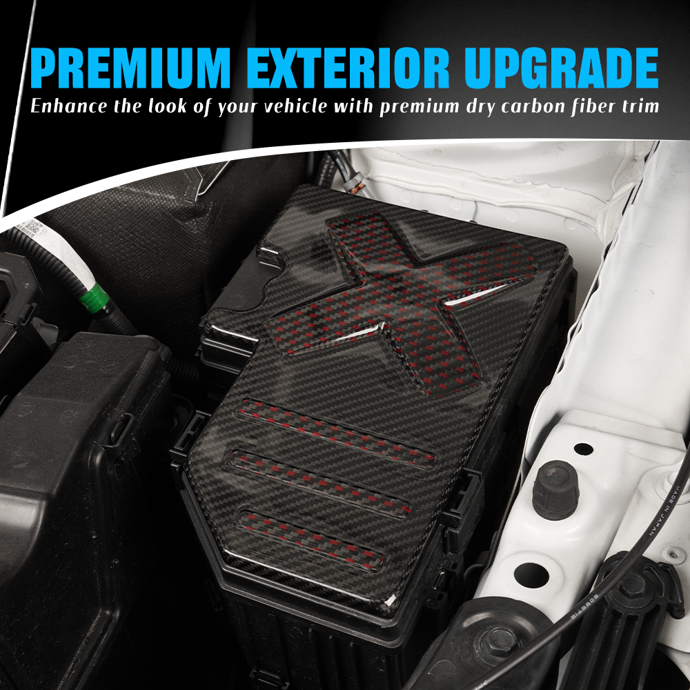 CREATE CARBON Engine Bay Dry Carbon Fiber Fuse Box Cover for Civic Type R FL5 2023+ Under Hood Trim Upgrade