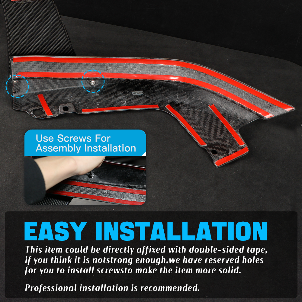CREATE CARBON Carbon Fiber Rear Bumper Splitters for Honda Civic Type R FL5 2023-2025+ Rear Lip Diffuser Extensions