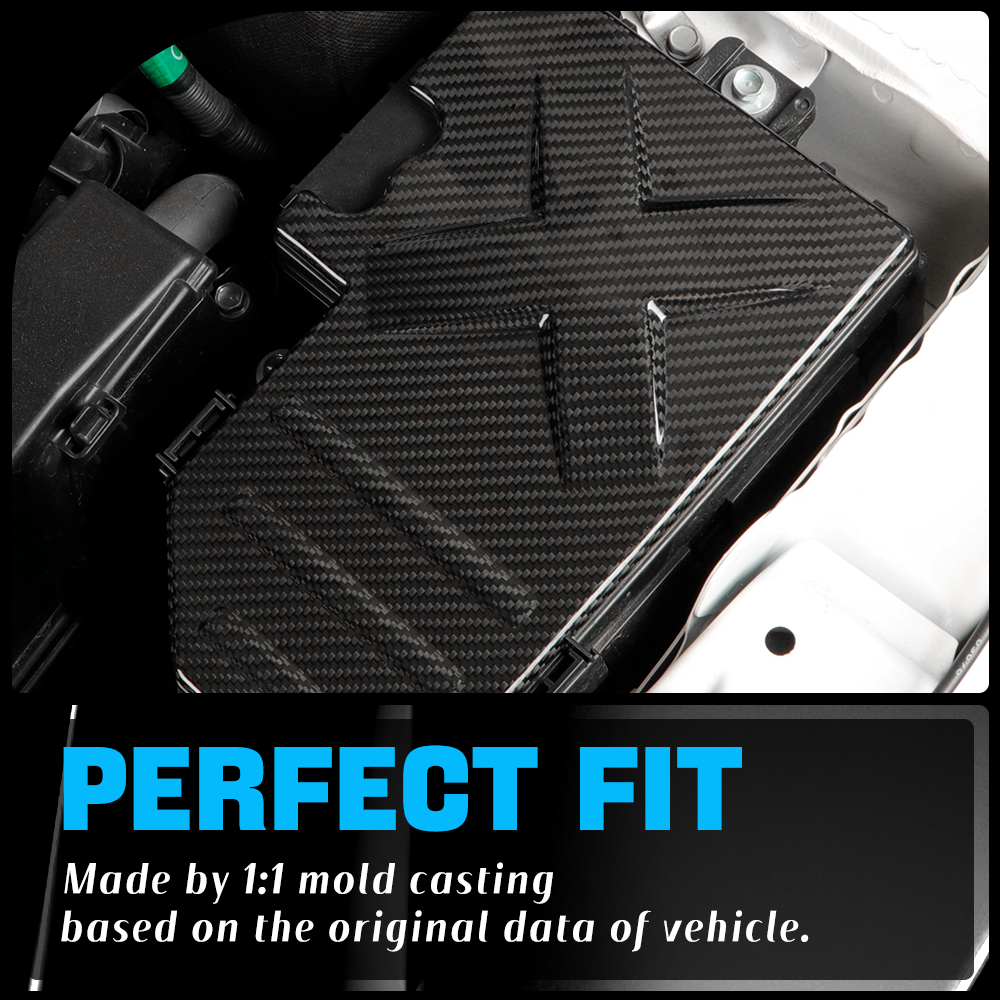 CREATE CARBON Dry Carbon Fiber Fuse Box Cover Trim for Honda Civic Type R FL5 2023+ Engine Bay Carbon Fiber Upgrade