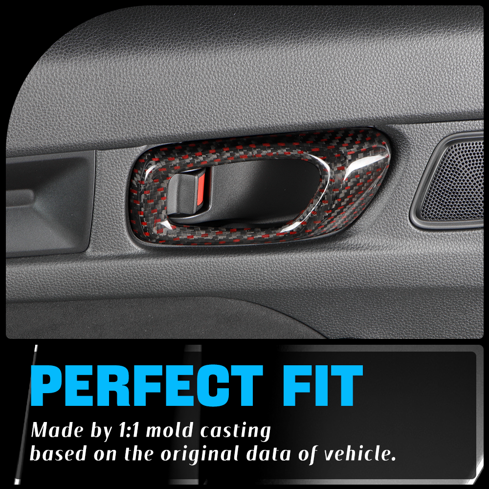 Real Carbon Fiber Inner Door Handle Trim Cover For Honda 11th Civic Type R FL5 (2023+)