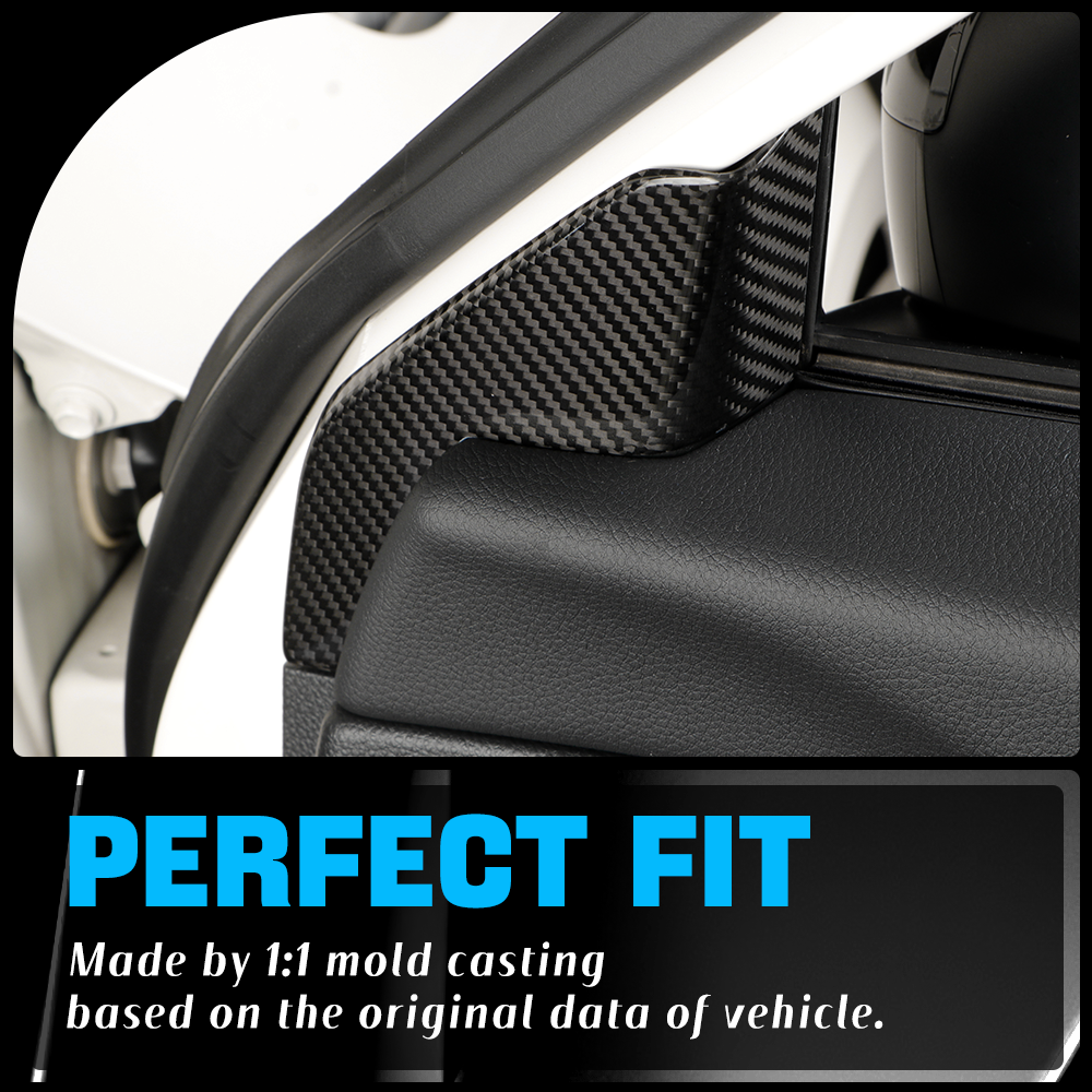 CREATE CARBON Real Carbon Fiber Inner A-Pillar Triangle Cover for Honda Civic Type R FL5 2023+ Interior Trim Panel