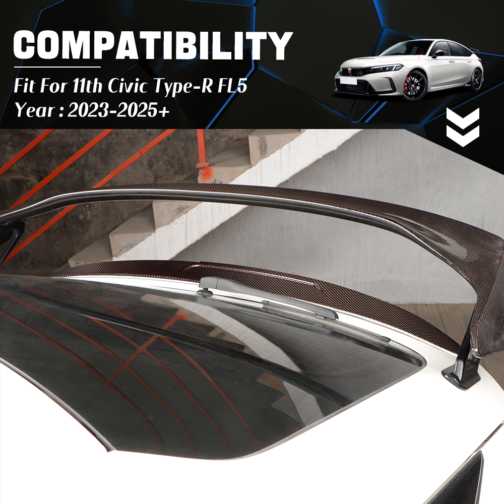 CREATE CARBON Dry Carbon Fiber Rear Trunk Spoiler Wing for Honda Civic Type R FL5 2023-2026