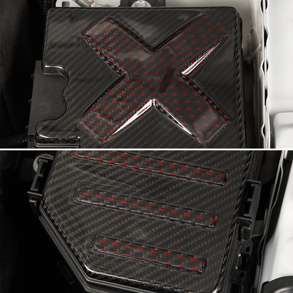 CREATE CARBON Engine Bay Dry Carbon Fiber Fuse Box Cover for Civic Type R FL5 2023+ Under Hood Trim Upgrade