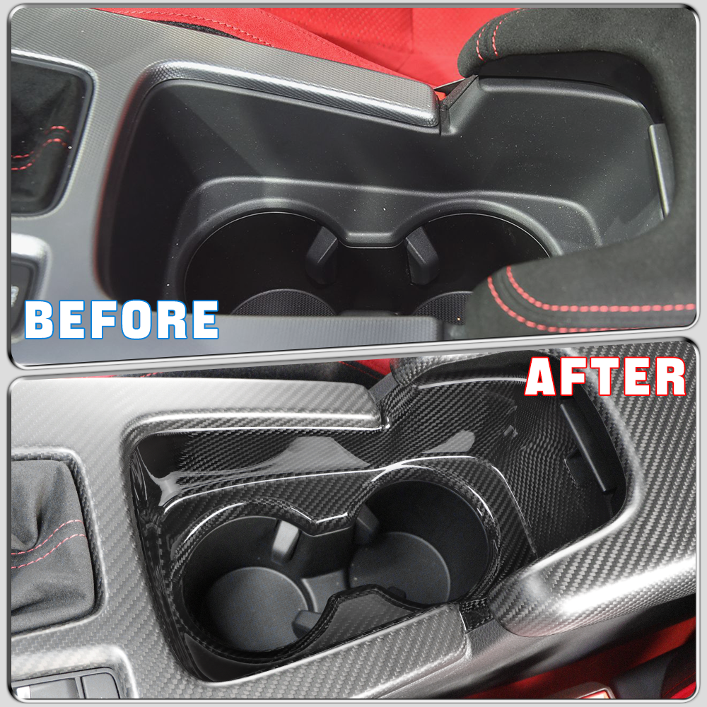 1pcs Dry Carbon Fiber Front Cup Holder Cover For Honda Civic Typer FL5 2023+