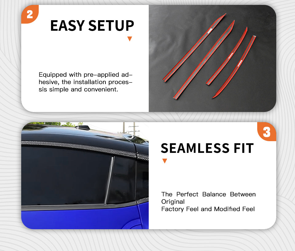 4PCS Dry Carbon Fiber Car Window Molding Trim Fit For Nissan Z RZ34 / 400Z 2023+ | CREATE CARBON