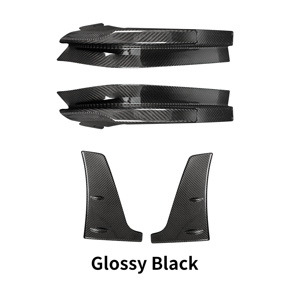 CREATE CARBON Carbon Fiber Rear Bumper Splitters for Honda Civic Type R FL5 2023-2025+ Rear Lip Diffuser Extensions
