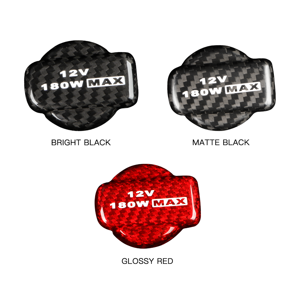 Carbon Fiber Cigarette Lighter Cap Compatible with Honda 11th gen Civic Type R FL5 CRV Pilot (2023 to 2026) Center Console Cigarette Lighter Plug Cover Trim Interior