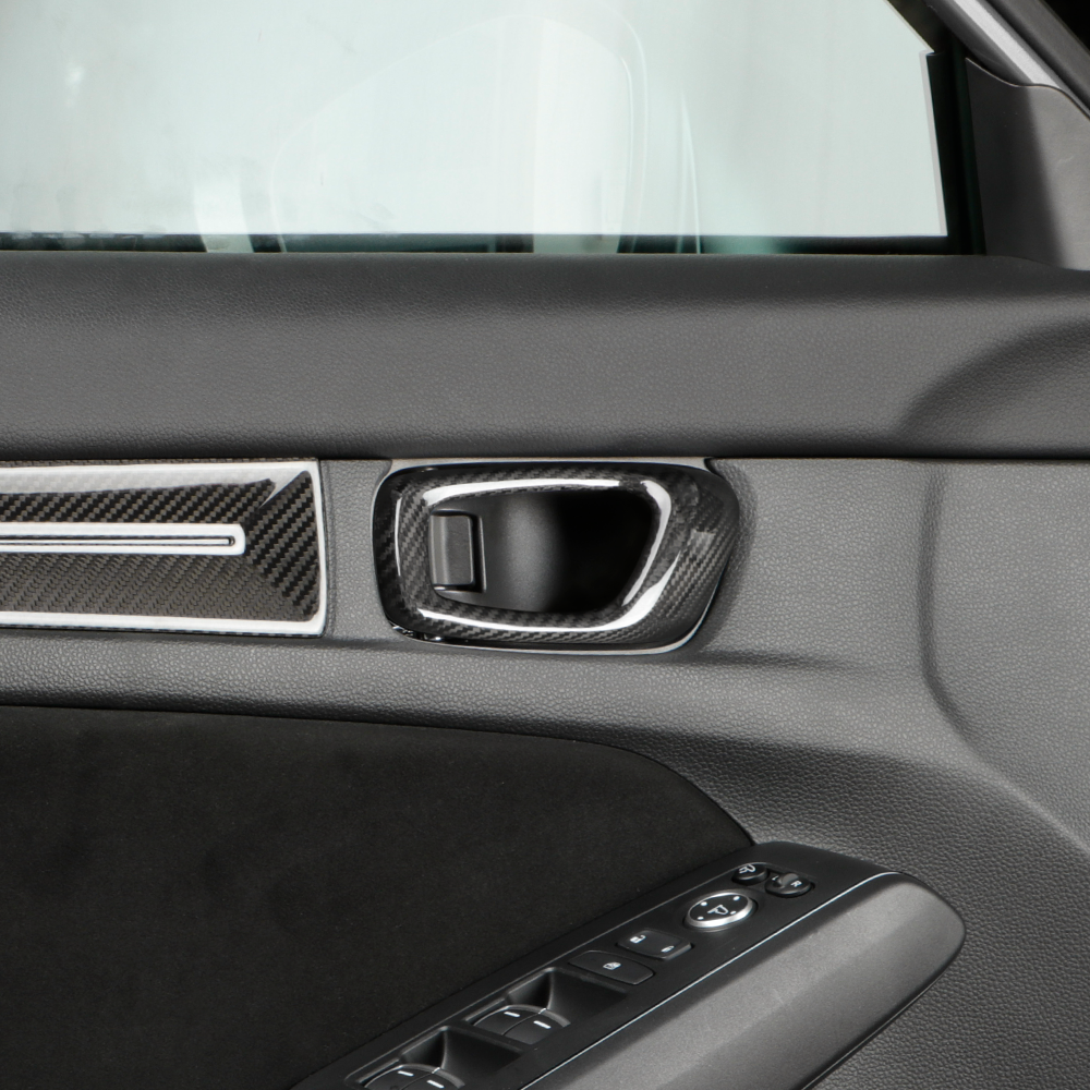 Real Carbon Fiber Inner Door Handle Trim Cover for Honda 11th Gen Civic Type R FL5 | CREATE CARBON