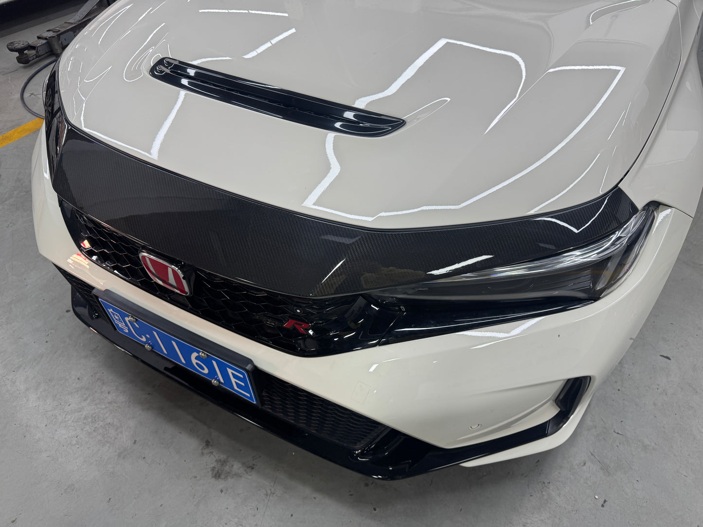 Dry Carbon Fiber Front Lip OEM Replacement for Honda Civic Type R FL5 2023+ | Lightweight Aero Front Spoiler