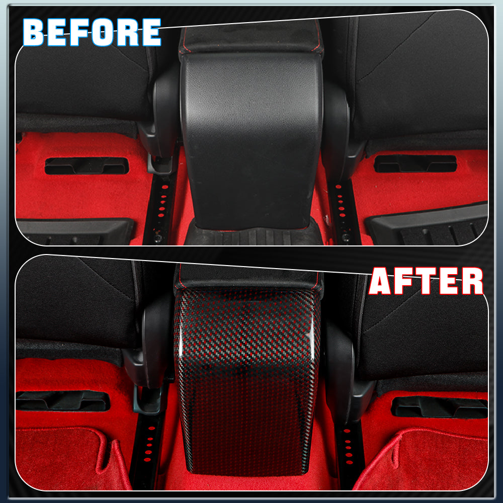 Real Carbon Fiber Rear Armrest Cover Trim for Honda Civic Type R FL5 (11th Gen)
