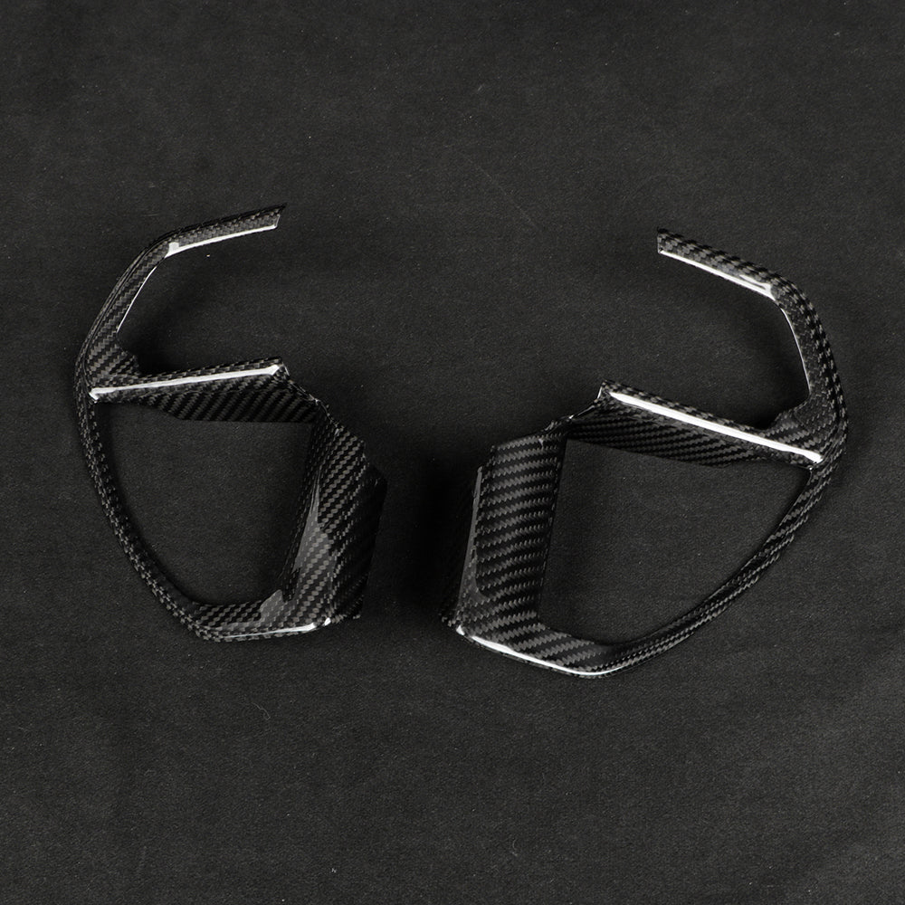 Dry Carbon Fiber Steering Wheel Panel Cover For Toyota Tacoma 2024 | OEM Fit Interior Trim