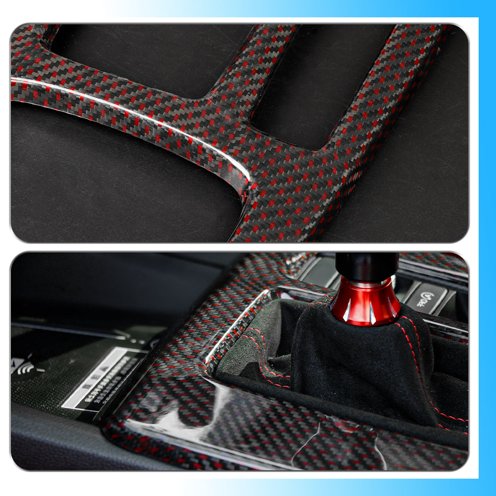 Real Dry Carbon Fiber Gear Shift Panel Trim For Honda Civic Type R FL5 (RHD) – 11th Gen