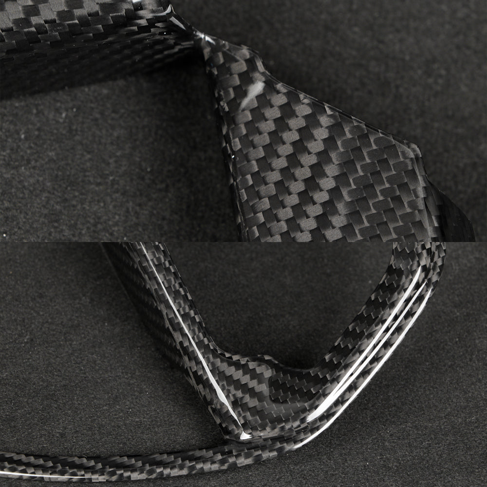 Dry Carbon Fiber Steering Wheel Panel Cover For Toyota Tacoma 2024 | OEM Fit Interior Trim