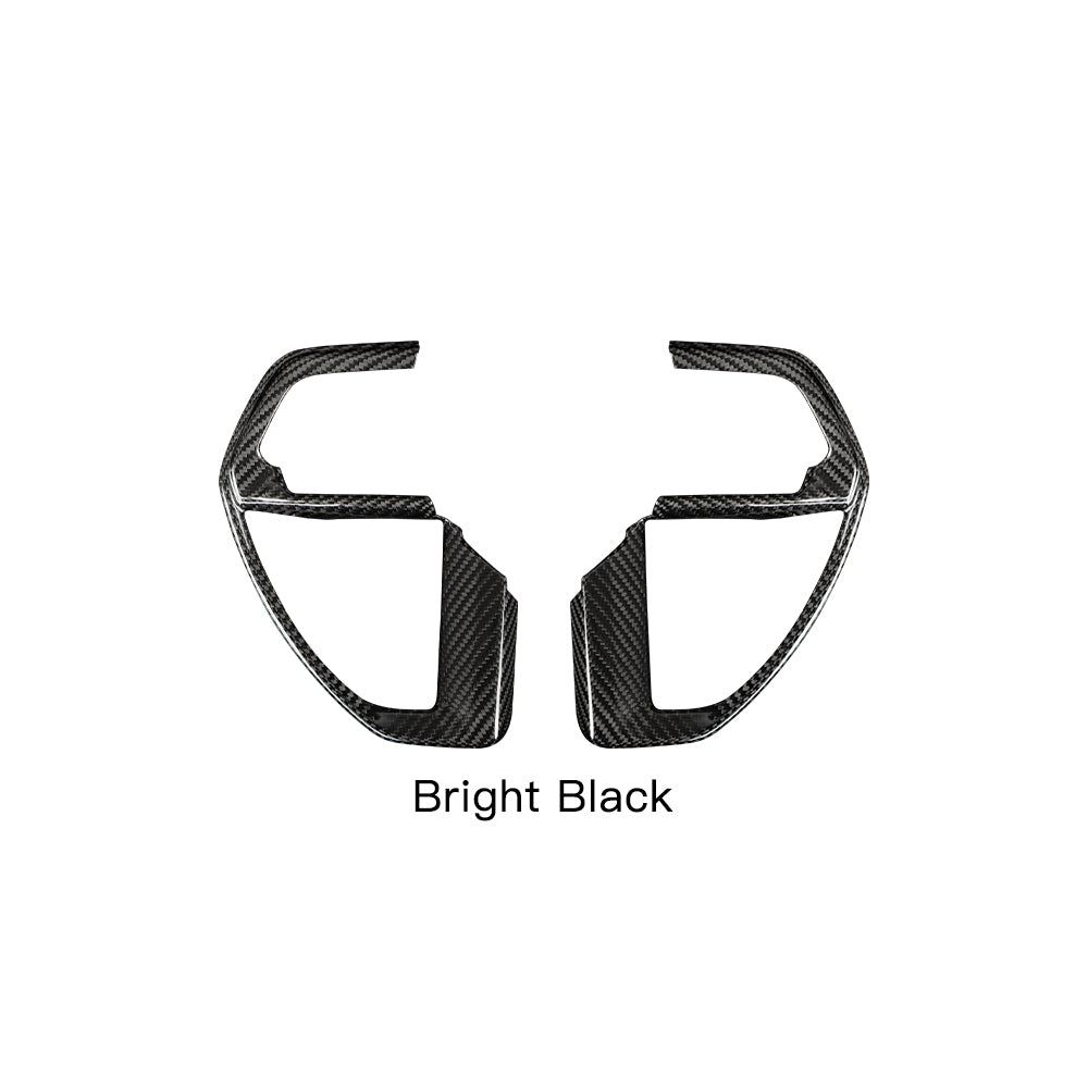 Dry Carbon Fiber Steering Wheel Panel Cover For Toyota Tacoma 2024 | OEM Fit Interior Trim