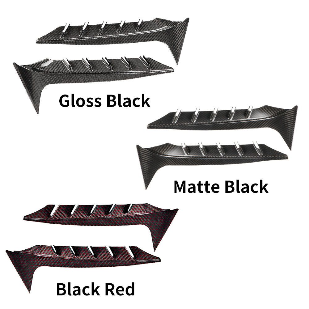 2PCS Red Carbon Fiber Side Fender Cover Trims For Honda 11th Civic Type R FL5 (2023+)