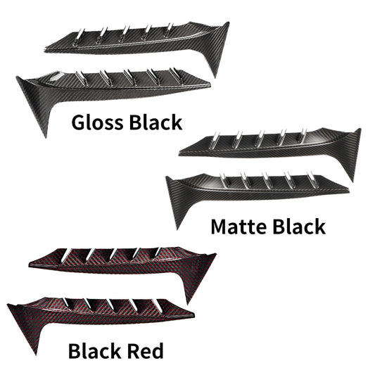 2PCS Red Carbon Fiber Side Fender Cover Trims For Honda 11th Civic Type R FL5 (2023+)